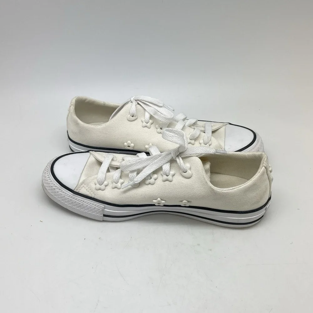 Converse Chuck Taylor All Star Low Top Sneakers Womens 6.5‎ Ivory A07217C Shoes - Picture 7 of 10